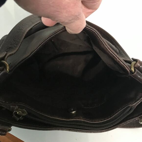 Fossil Purse Womens Leather Brown Shoulder Multiple Pockets Inside and Out - Picture 13 of 15